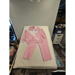 Vintage GW Division‎ of Graff Pink Floral Tracksuit Set XL Made in USA Retro 80s